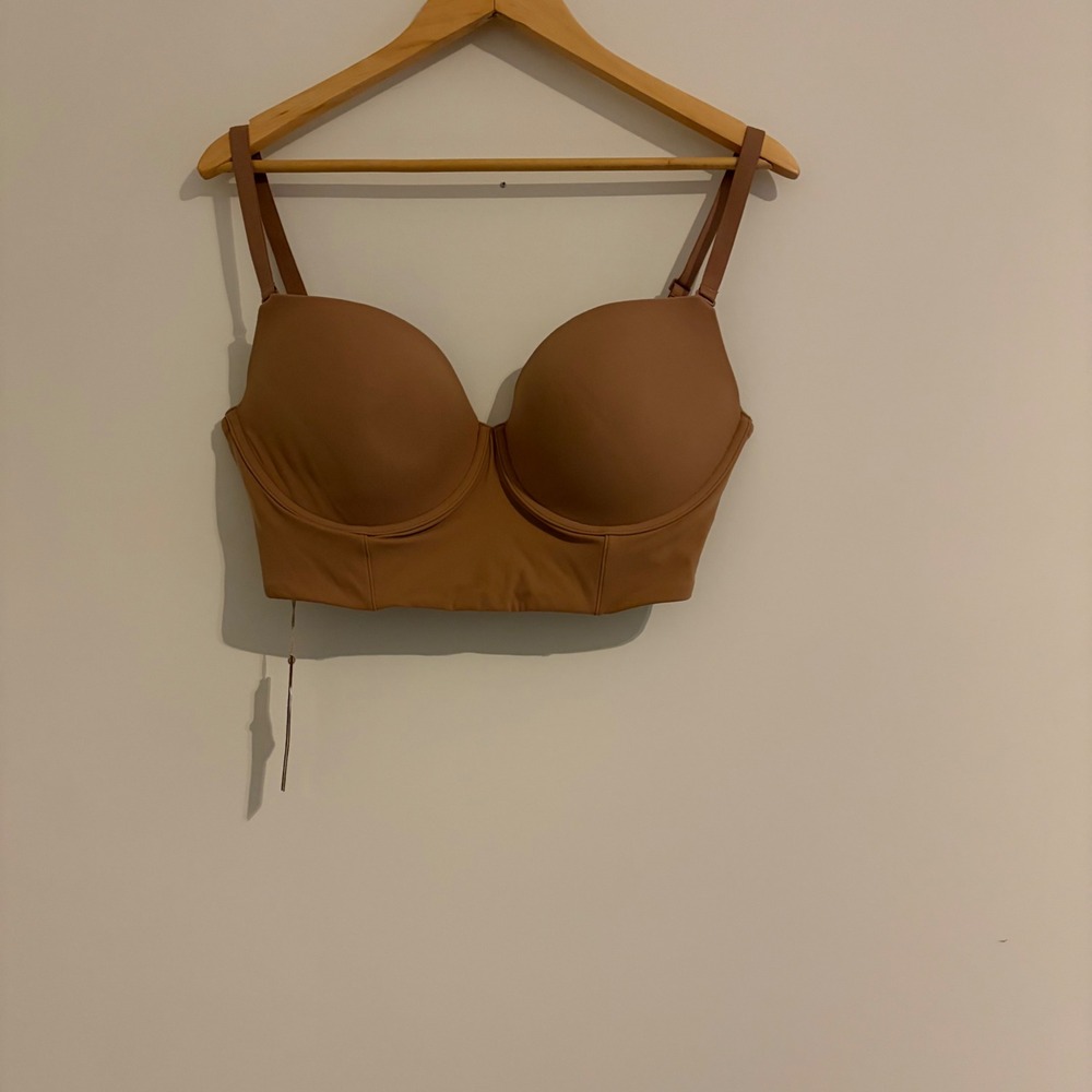 Skims Fits Everybody Low Back Longline Bra Sienna 38DD DM-DEM-8378W NEW